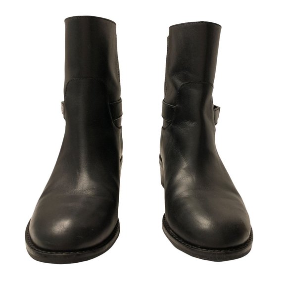 Cole Haan Kinley Short Waterproof Leather Pull-on Boots Size 8 Black - Picture 5 of 13